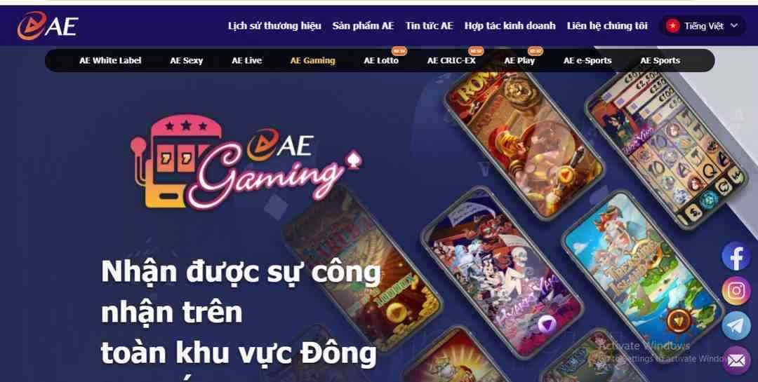 ae gaming là nhà cung cấp game xứng đáng 5 sao chất lượng